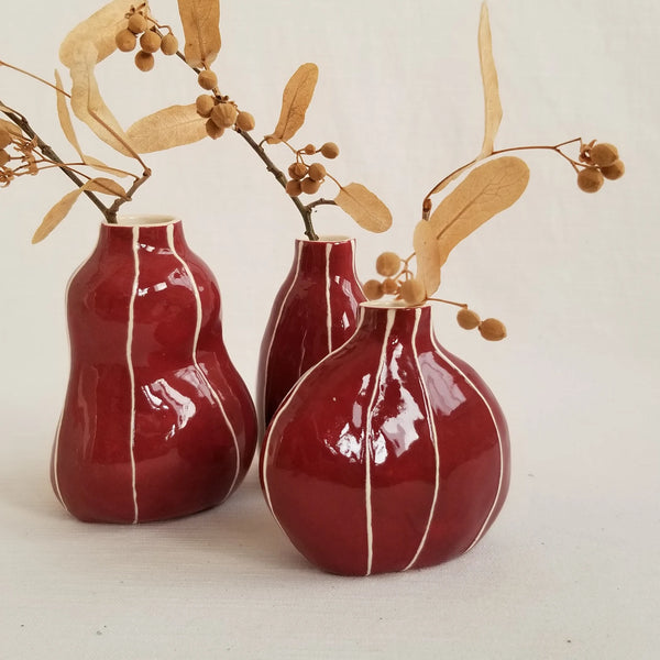 Ruby Bud Vases by Kri Kri Studio