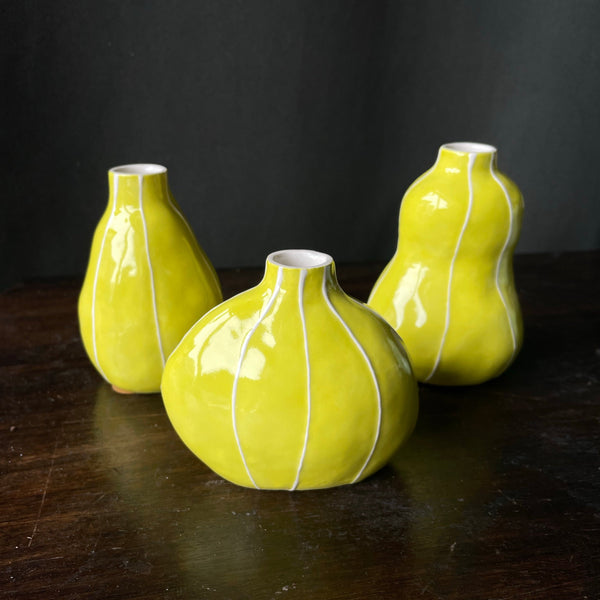 Chartreuse Bud Vases by Kri Kri Studio